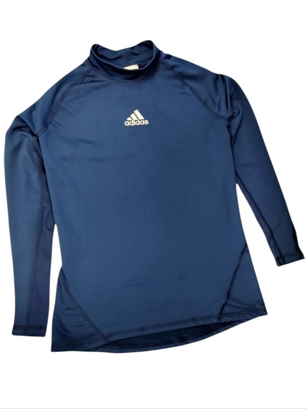 Adidas Blue Long Sleeve Compression Shirt Men’s Athletic Performance Top L